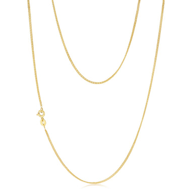 9ct Yellow Gold Copper Filled 50cm Curb Chain