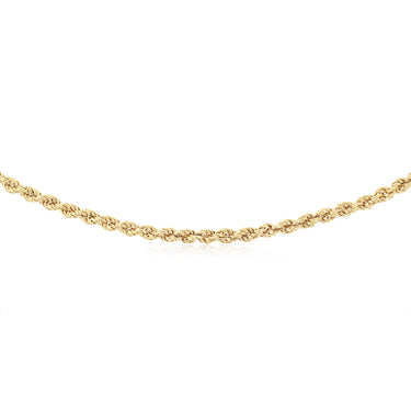 9ct Yellow Gold Copper Filled 55cm Rope Chain