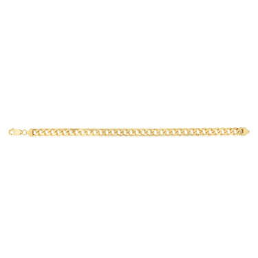 9ct Yellow Gold Copperfilled Flat Curb 21cm Bracelet