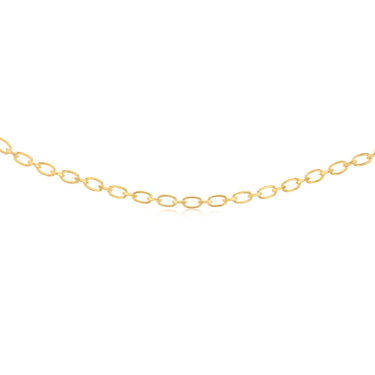 9ct Yellow Gold Copper Filled Oval Link 50cm Chain