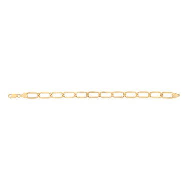 9ct Yellow Gold Copper Filled Paperclip 19cm Bracelet