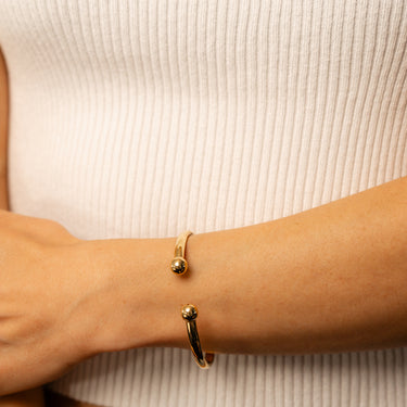 9ct Yellow Gold Silverfilled Torque Bangle