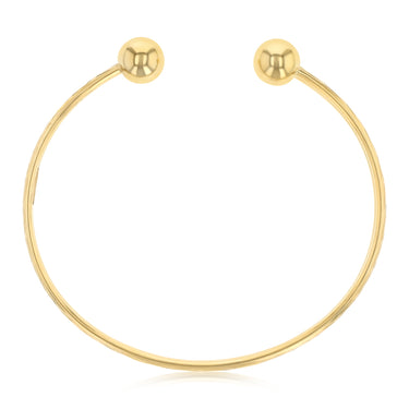 9ct Yellow Gold Silverfilled Patterned Torque Bangle