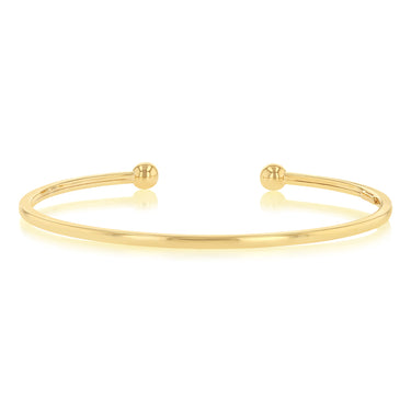 9ct Yellow Gold Silverfilled Square Tube Torque Bangle