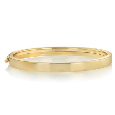 9ct Yellow Gold Silverfilled Polished Square Tube Bangle
