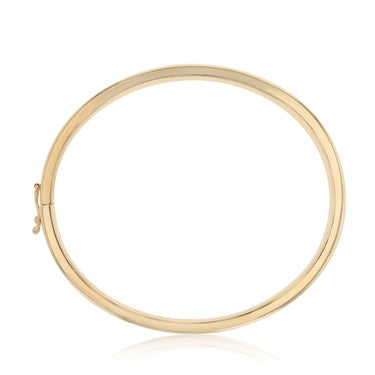 9ct Yellow Gold Silverfilled Polished Square Tube Bangle