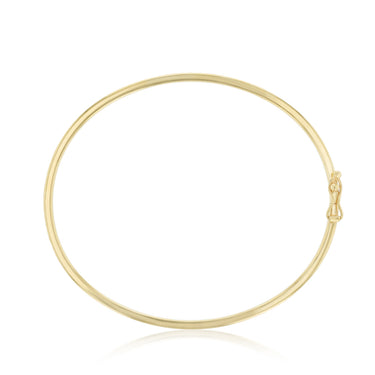 9ct Yellow Gold Silverfilled Dicut Square Tube Bangle