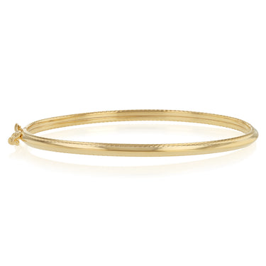 9ct Yellow Gold Silverfilled Dicut Tube Baby Bangle