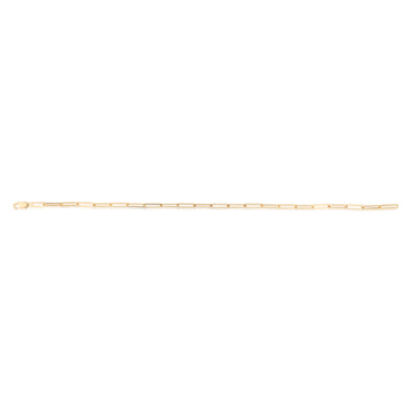 9ct Yellow Gold Silverfilled Thin Paperclip 19cm Bracelet