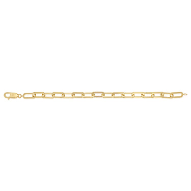 9ct Yellow Gold Silverfilled Paperclip 19cm Bracelet