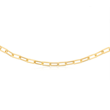 9ct Yellow Gold Silver Filled Paperclip 45cm Chain