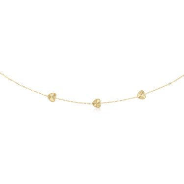 9ct Yellow Gold Silver Filled Heart 45cm Necklace