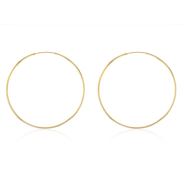 9ct Yellow Gold Silverfilled 50mm Sleeper Earrings