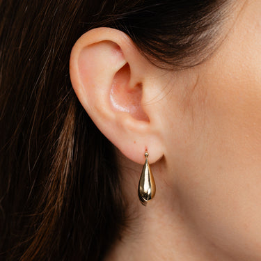 9ct Yellow Gold Silverfilled Chunky Hoop Earrings