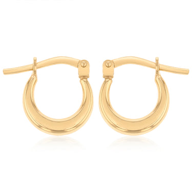 9ct Yellow Gold Silverfilled Creole Hoop Earrings