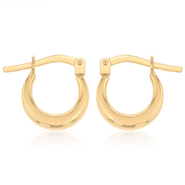 9ct Yellow Gold Silverfilled Creole Hoop Earrings