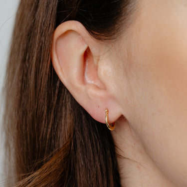 9ct Yellow Gold Silverfilled Creole Hoop Earrings