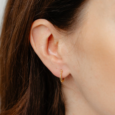 9ct Yellow Gold Silverfilled Dicut Textured Creole Hoop Earrings