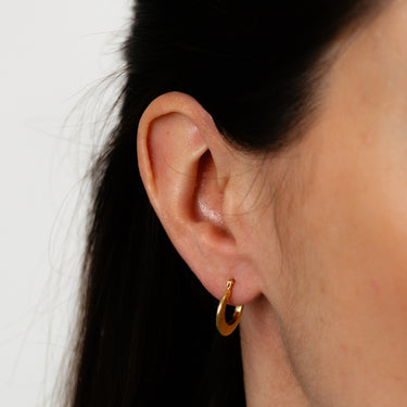 9ct Yellow Gold Silverfilled Fancy Creole Hoop Earrings