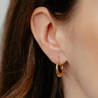9ct Yellow Gold Silverfilled Creole Hoop Earrings