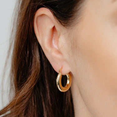9ct Yellow Gold Silverfilled Hoop Earrings