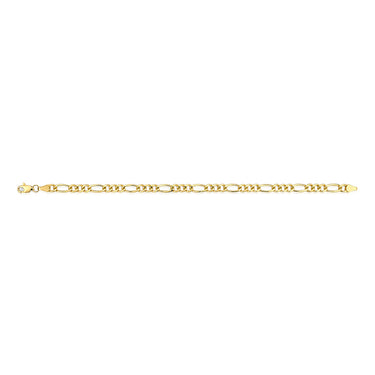 9ct Gold Copper Filled 3:1 Figaro 120 Gauge 19cm Bracelet