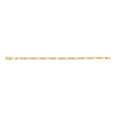9ct Gold Copper Filled 100 Gauge 19cm Figaro Bracelet