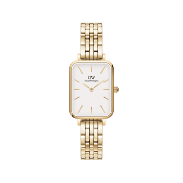 Daniel Wellington Quadro 20x26 5-Link Gold & White Watch