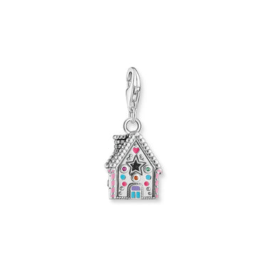 THOMAS SABO Silver Charm Gingerbread House With Colourful Stones