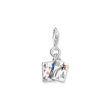 THOMAS SABO Silver Blackened Wish Upon A Star Letter Charm