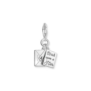 THOMAS SABO Silver Blackened Wish Upon A Star Letter Charm