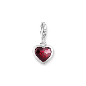 THOMAS SABO Charm Pendant Red Stone in Heart-Shape