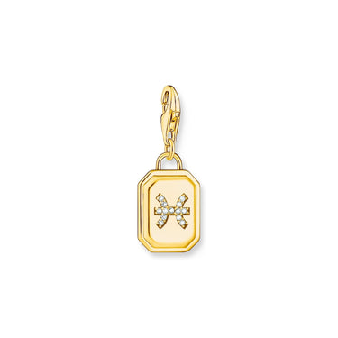 THOMAS SABO Charm Pendant Pisces Zodiac Sign Gold