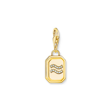 THOMAS SABO Charm Pendant Aquarius Zodiac Sign Gold