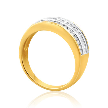 9ct Yellow Gold Diamond Lovely Ring