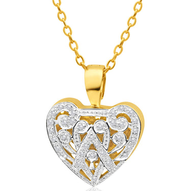 9ct Yellow Gold 1/4 Carat Natural Diamond Enhancer Pendant