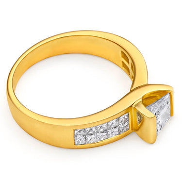 18ct Yellow Gold 'Princess Celia' Ring With 2 Carats Of Diamonds
