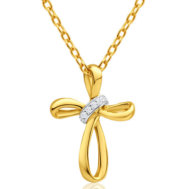 9ct Yellow Gold Enticing Diamond Pendant