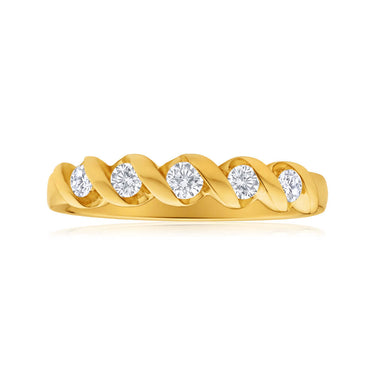 9ct Yellow Gold Diamond Promise Ring