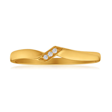 9ct Yellow Gold Diamond Ring