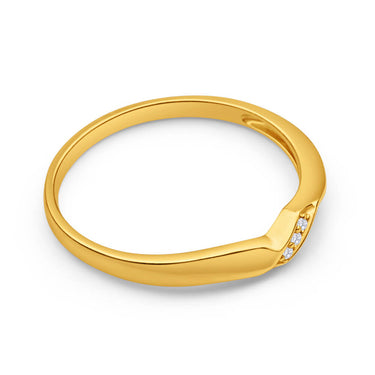 9ct Yellow Gold Diamond Ring
