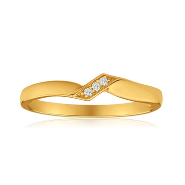 9ct Yellow Gold Diamond Ring