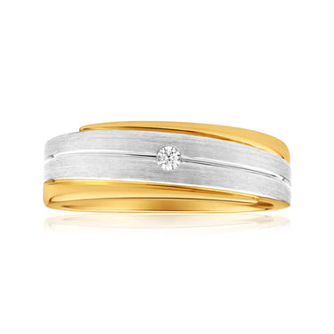 9ct Yellow Gold Diamond Ring