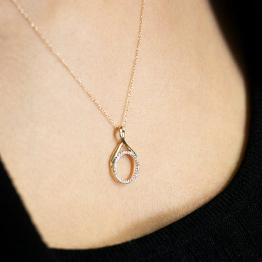 9ct Yellow Gold Diamond Pendant