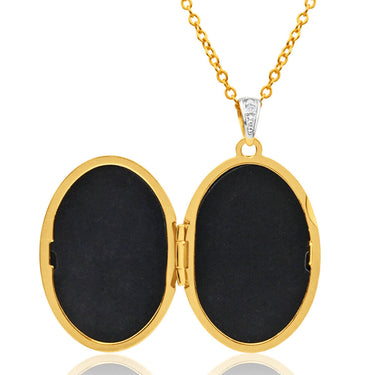 9ct Yellow Gold Diamond Locket Pendant