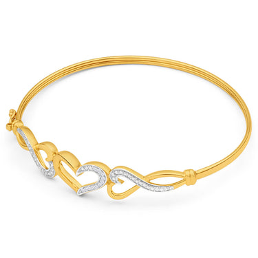 9ct Yellow Gold Gorgeous Diamond Bangle