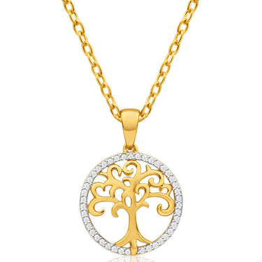 9ct Yellow Gold Diamond Pendant Set with 50 Brilliant Diamonds