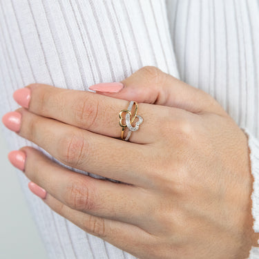 9ct Yellow Gold Diamond Ring Set With 6 Round Brilliant Diamonds