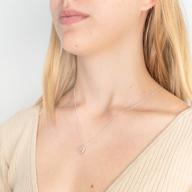 Pink Diamond 18ct White Gold 1/5 Carat Diamond Pendant on 45cm Chain