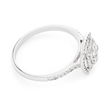 9ct White Gold 1/2 Carat Diamond Ring With 73 Brilliant Cut Diamonds